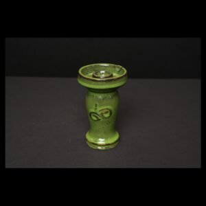 Green Glazed Hookah Bowl
